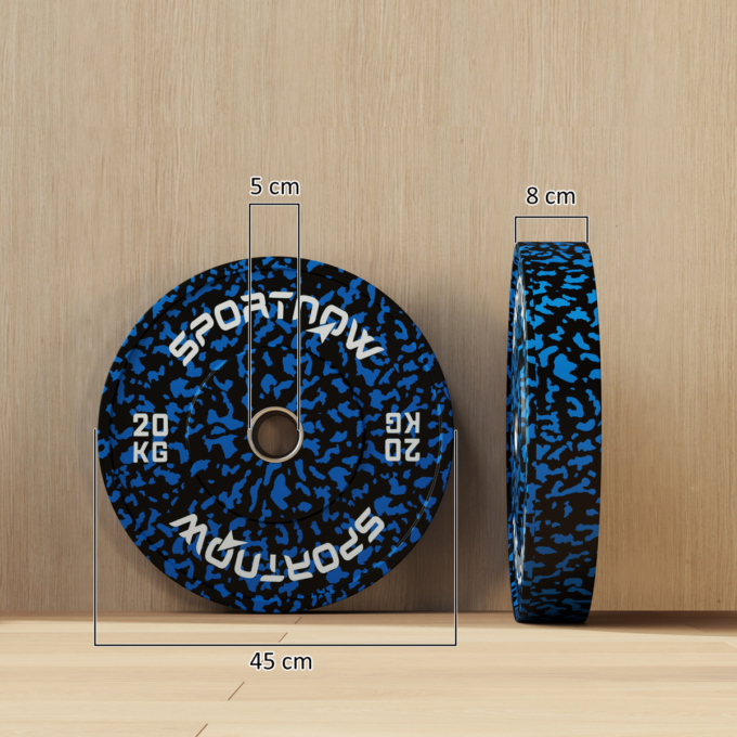 SPORTNOW Olympic Weight Plates with 5cm Holes for Weight Lifting, 2 x 10kg