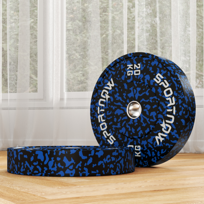 SPORTNOW Olympic Weight Plates with 5cm Holes for Weight Lifting, 2 x 10kg