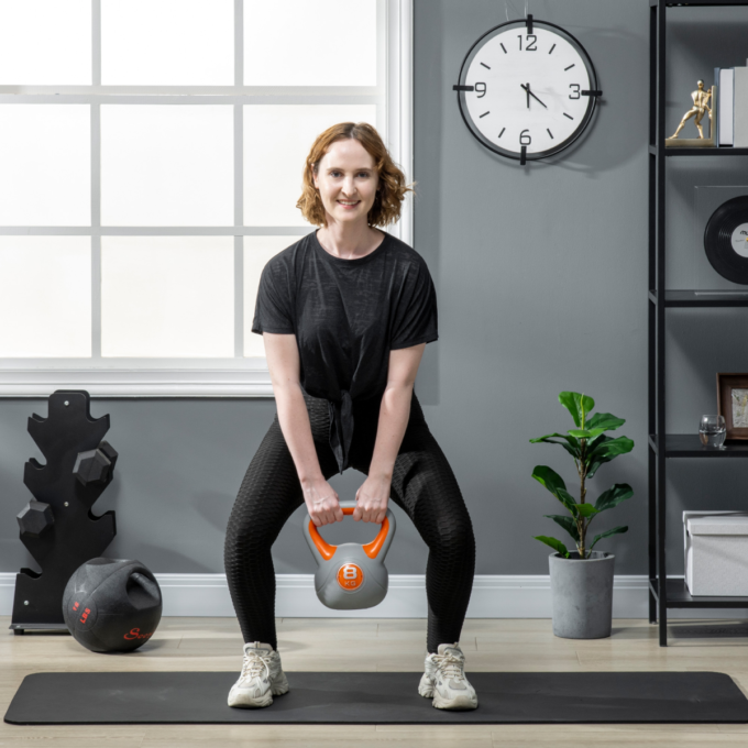 SPORTNOW 8kg Kettle Bell with Handle for Home Gym