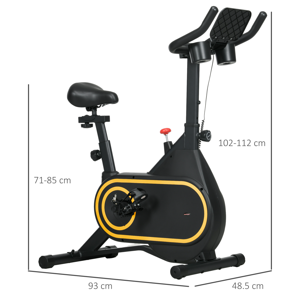 SPORTNOW Exercise Bike Stationary Bike with LCD Display for Home Cardio Workout - Image 3