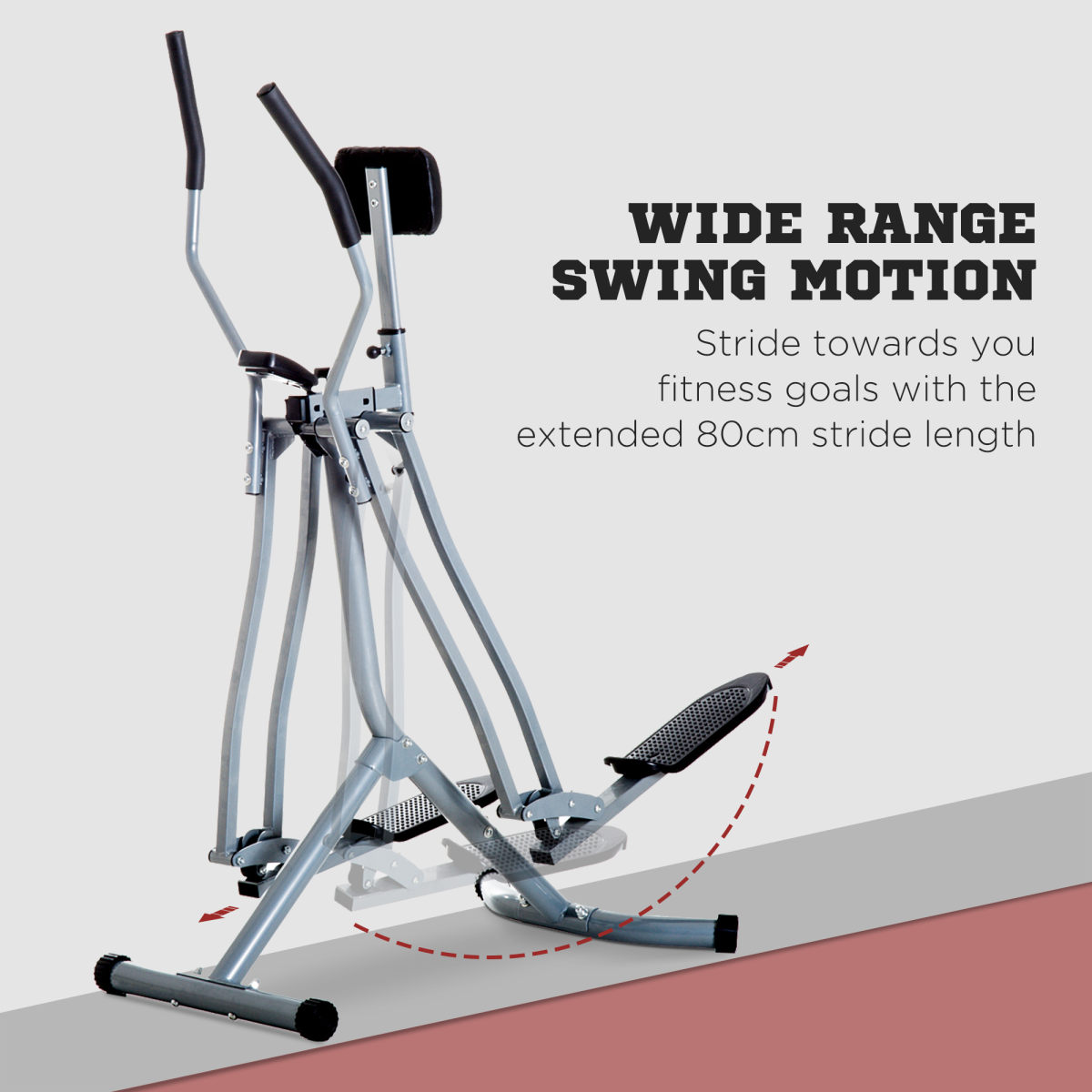 Air Walker Glider Cross Trainer Fitness Machine with LCD for Home Gym HOMCOM - Image 4