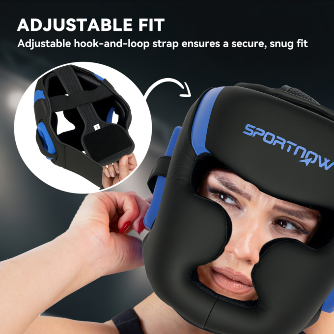 SPORTNOW Boxing Headguard w/ Adjustable Strap for Sparring Kickboxing