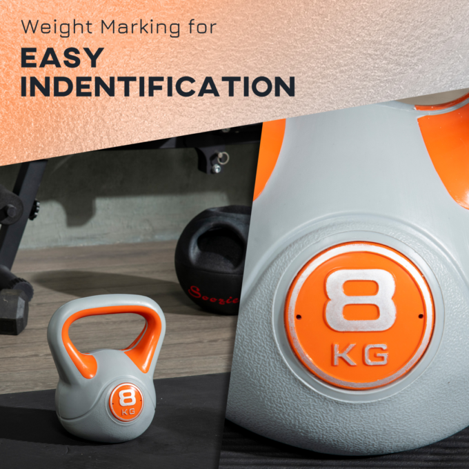 SPORTNOW 8kg Kettle Bell with Handle for Home Gym