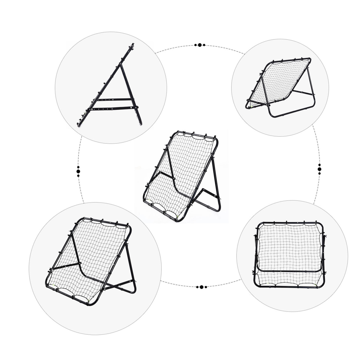 Rebounder Net Kids Adults Football Training Aid Practice Adjustable HOMCOM - Image 5