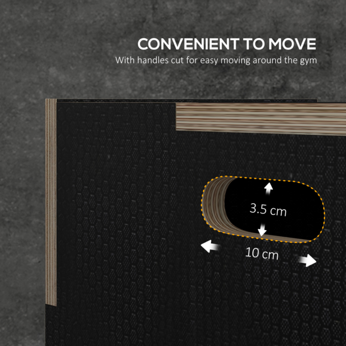 SPORTNOW 51/61/76cm Plyometric Jump Box, Wooden Plyo Box for Home Gym