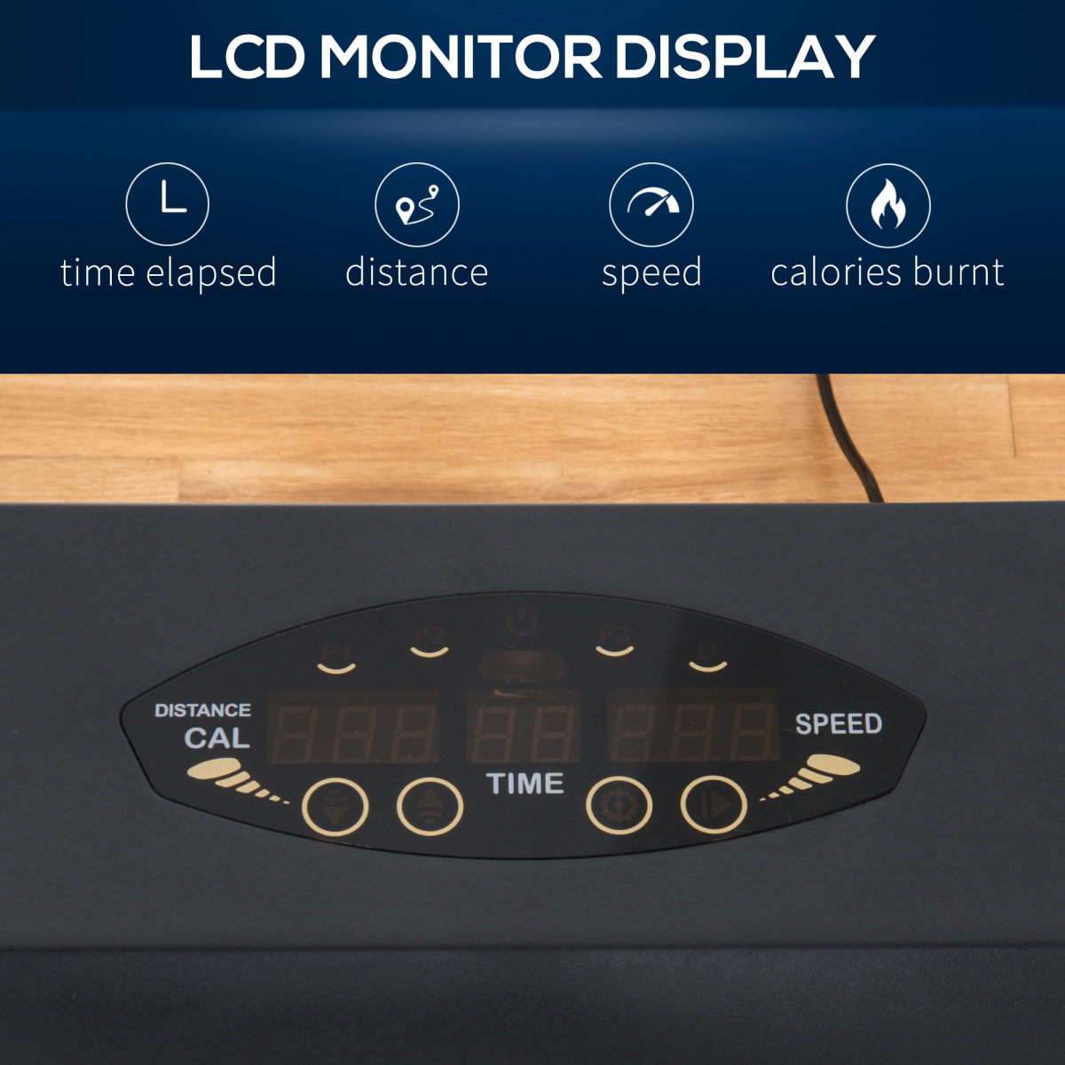 1-6 km/h Folding Motorized Treadmill Walking w/ Remote Stopper Fitness HOMCOM - Image 5