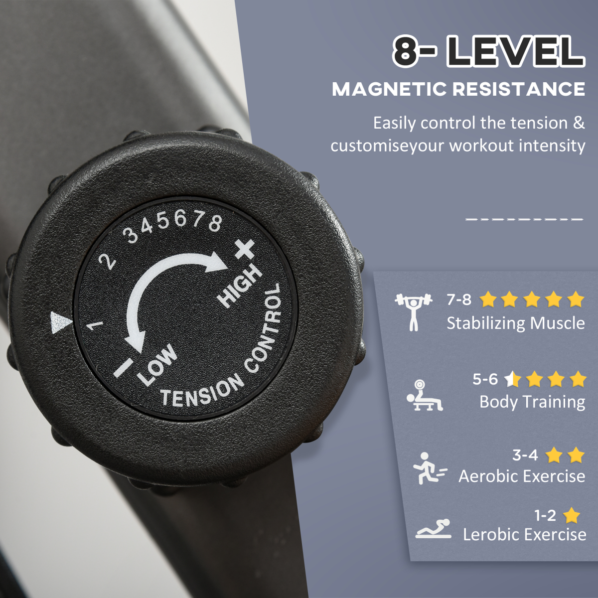 Exercise Training Stationary Cycling Bike w/ LCD Monitor & Pad Holder HOMCOM - Image 5