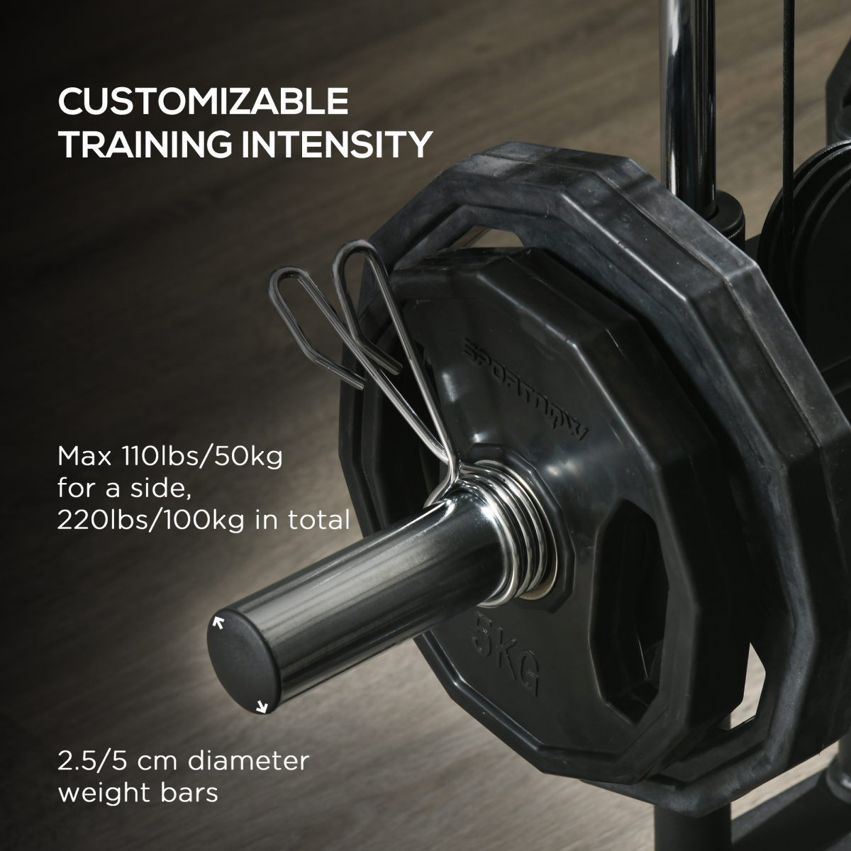 SPORTNOW Home Gym Machine, 15-Position Adjustable Training Workout Station - Image 7