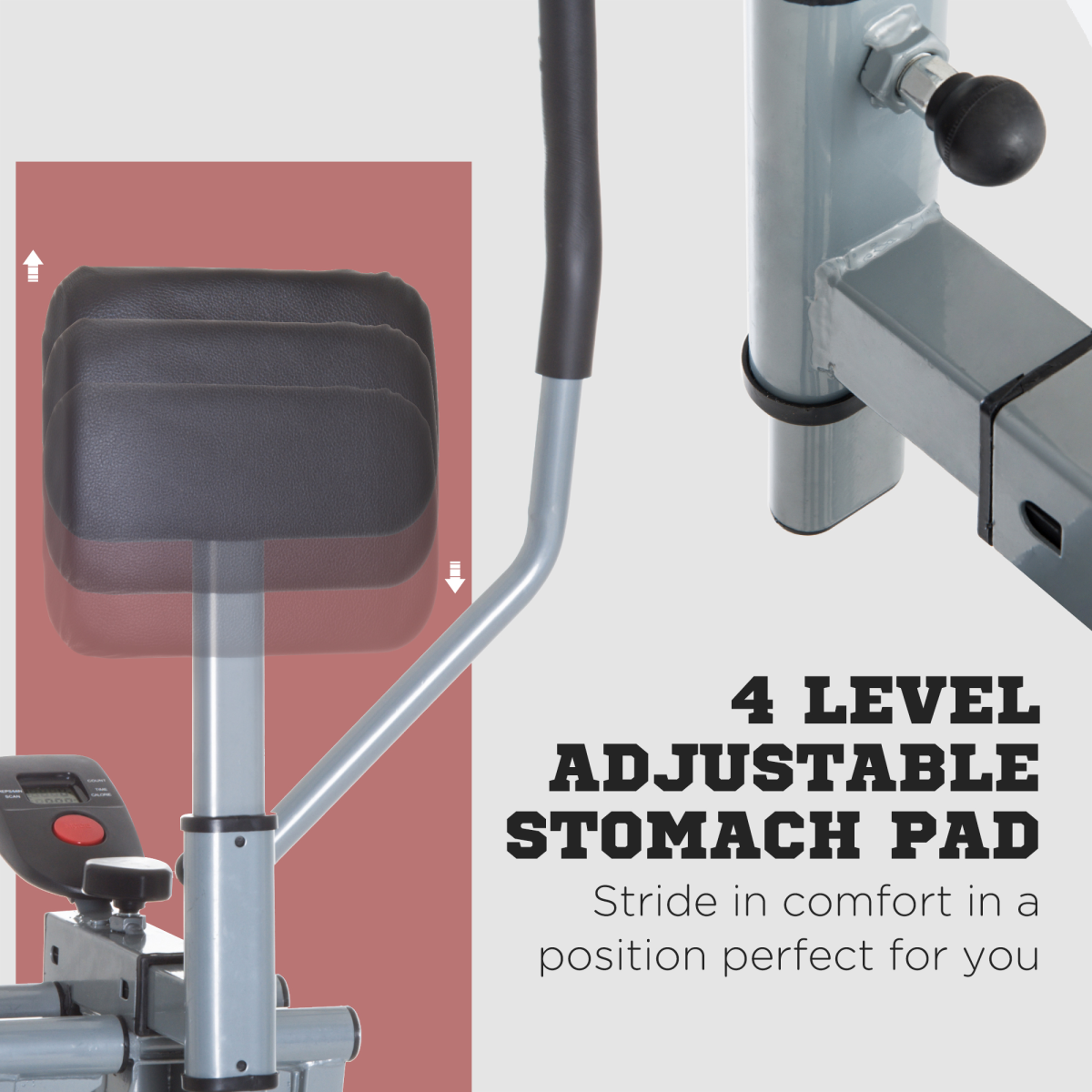 Air Walker Glider Cross Trainer Fitness Machine with LCD for Home Gym HOMCOM - Image 6