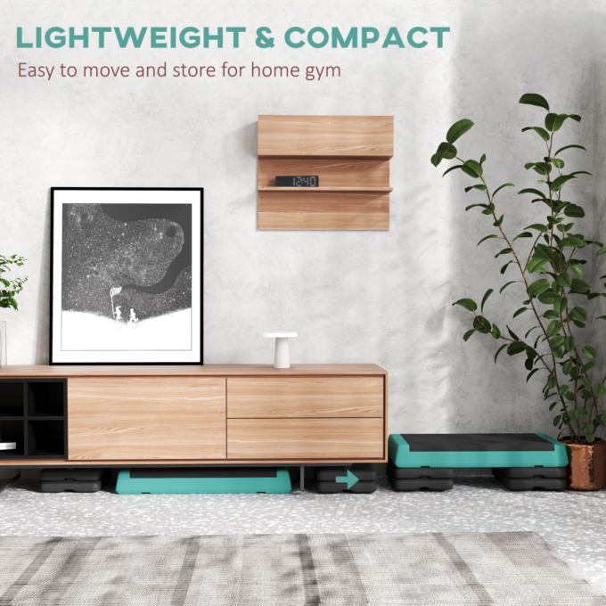 SPORTNOW Aerobic Step, 10.5/15.5/20.5cm Exercise Stepper for Home