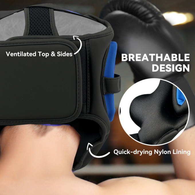 SPORTNOW Boxing Headguard w/ Adjustable Strap for Sparring Kickboxing