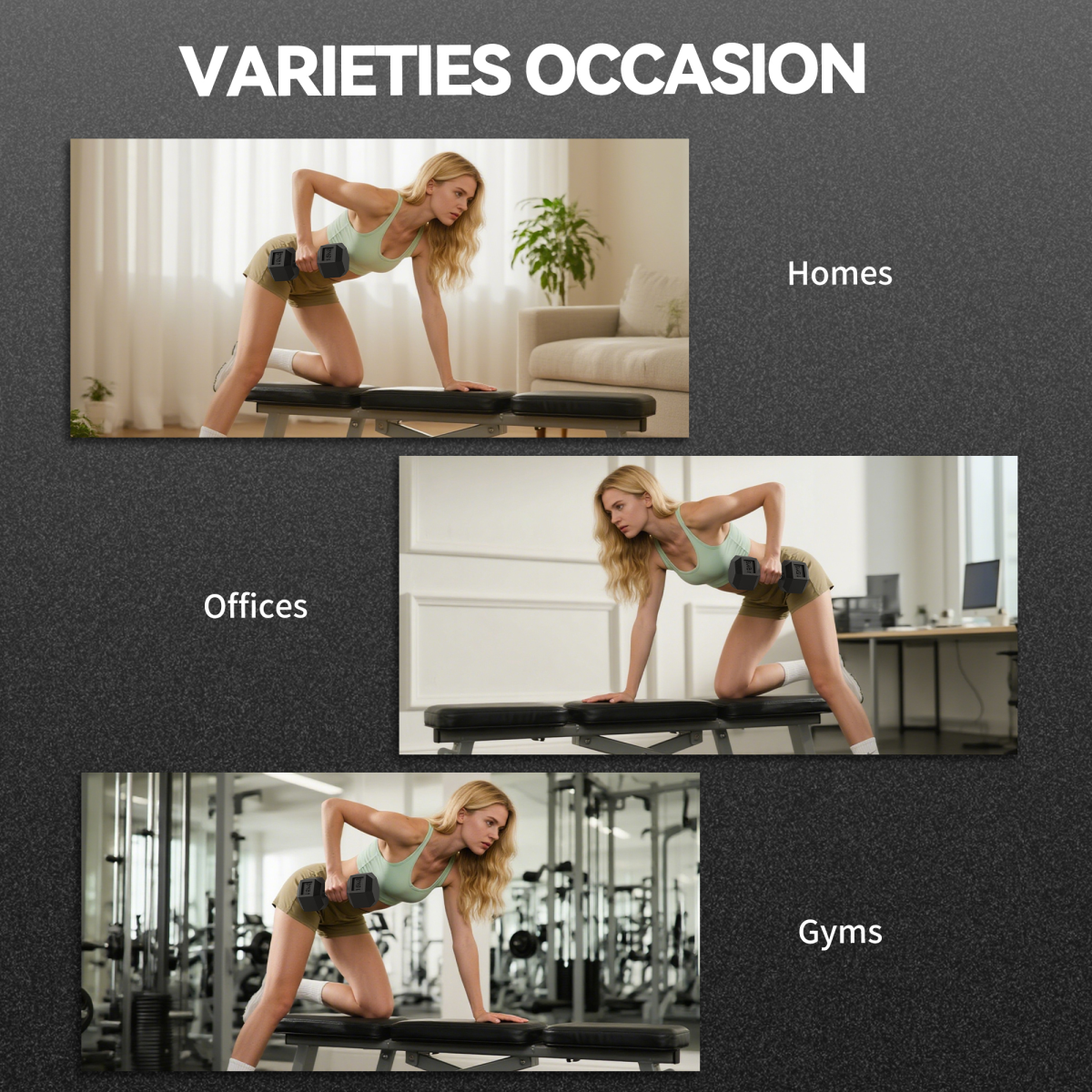 HOMCOM Rubber Hex Dumbbell Portable Hand Weights for Home Gym - Image 7