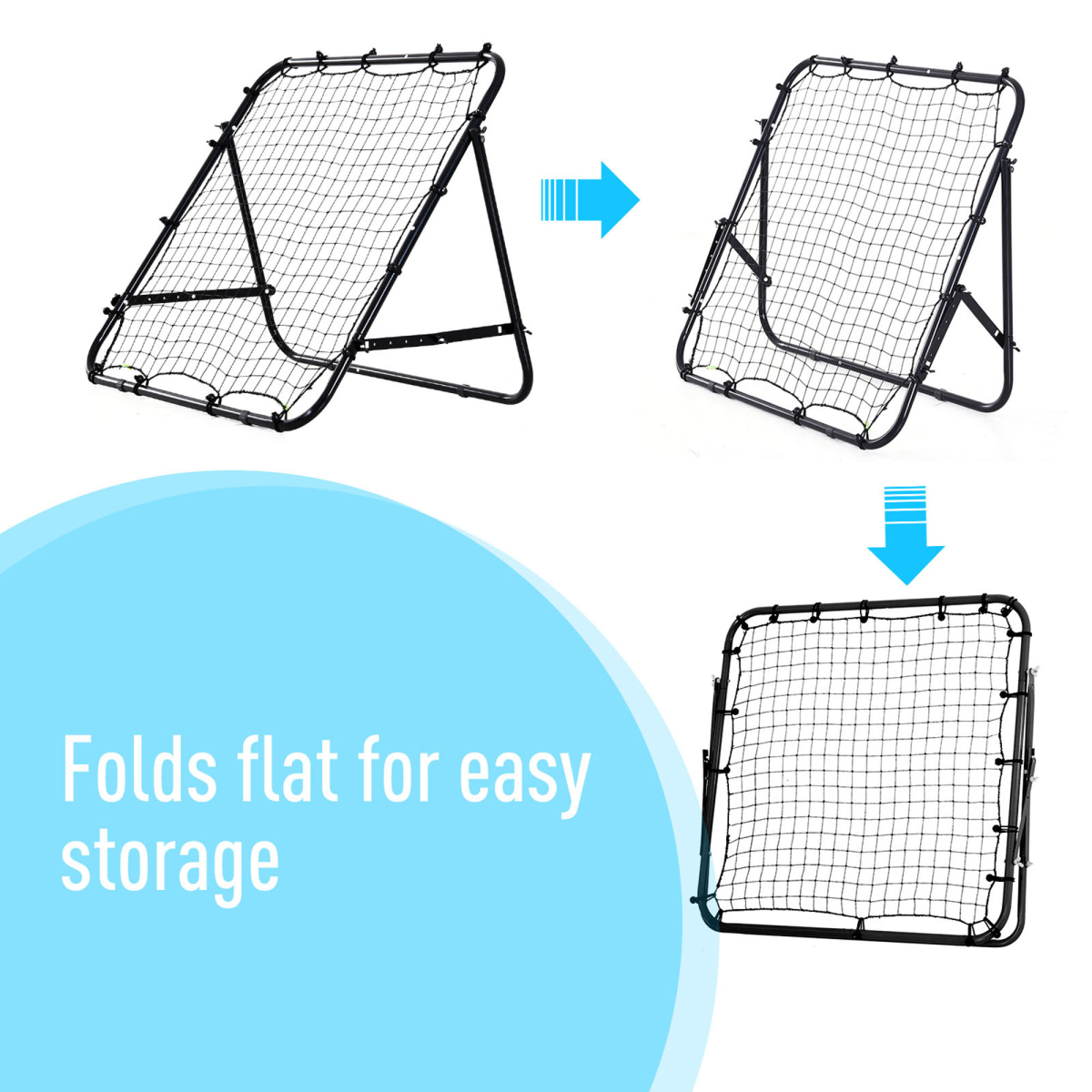 Rebounder Net Kids Adults Football Training Aid Practice Adjustable HOMCOM - Image 7