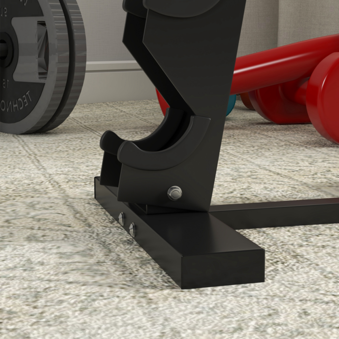 SPORTNOW Five-Tier Weight Tree, Steel Dumbbell Rack for Home Gym Exercise