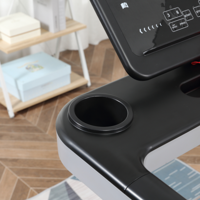 500W Motorised Treadmill 1-12km/h Folding Frame Wheels Preset Programs HOMCOM