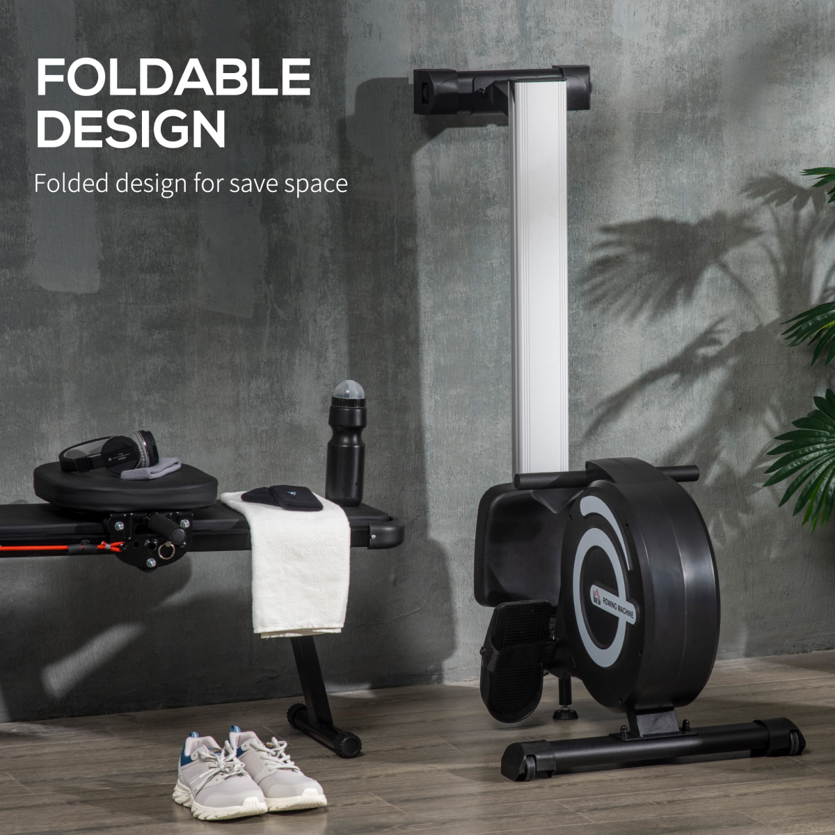 Fitness Adjustable Magnetic Rowing Machine Rower w/ LCD Digital Monitor HOMCOM - Image 8