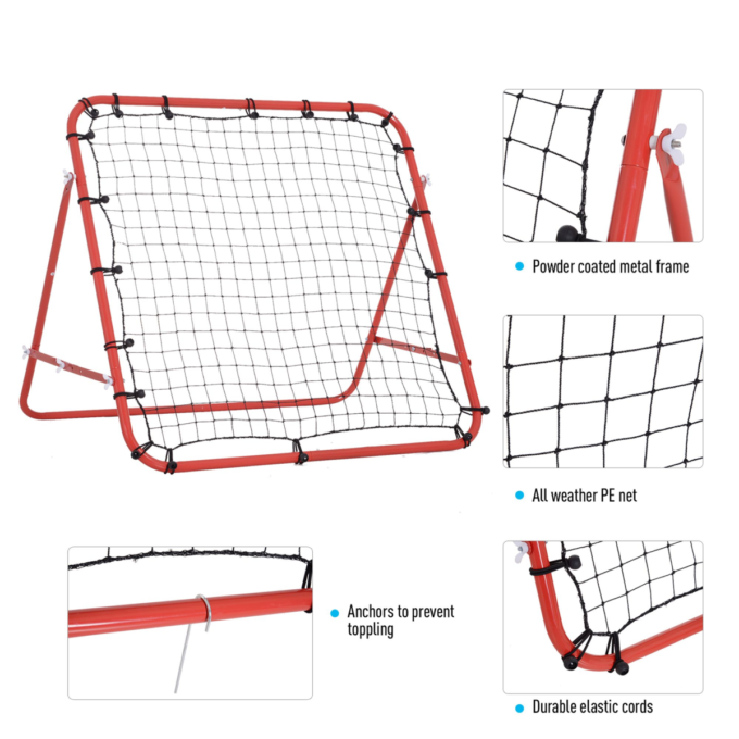 Rebounder Net Practise Goal Play Kids Adults Baseball Soccer Training HOMCOM