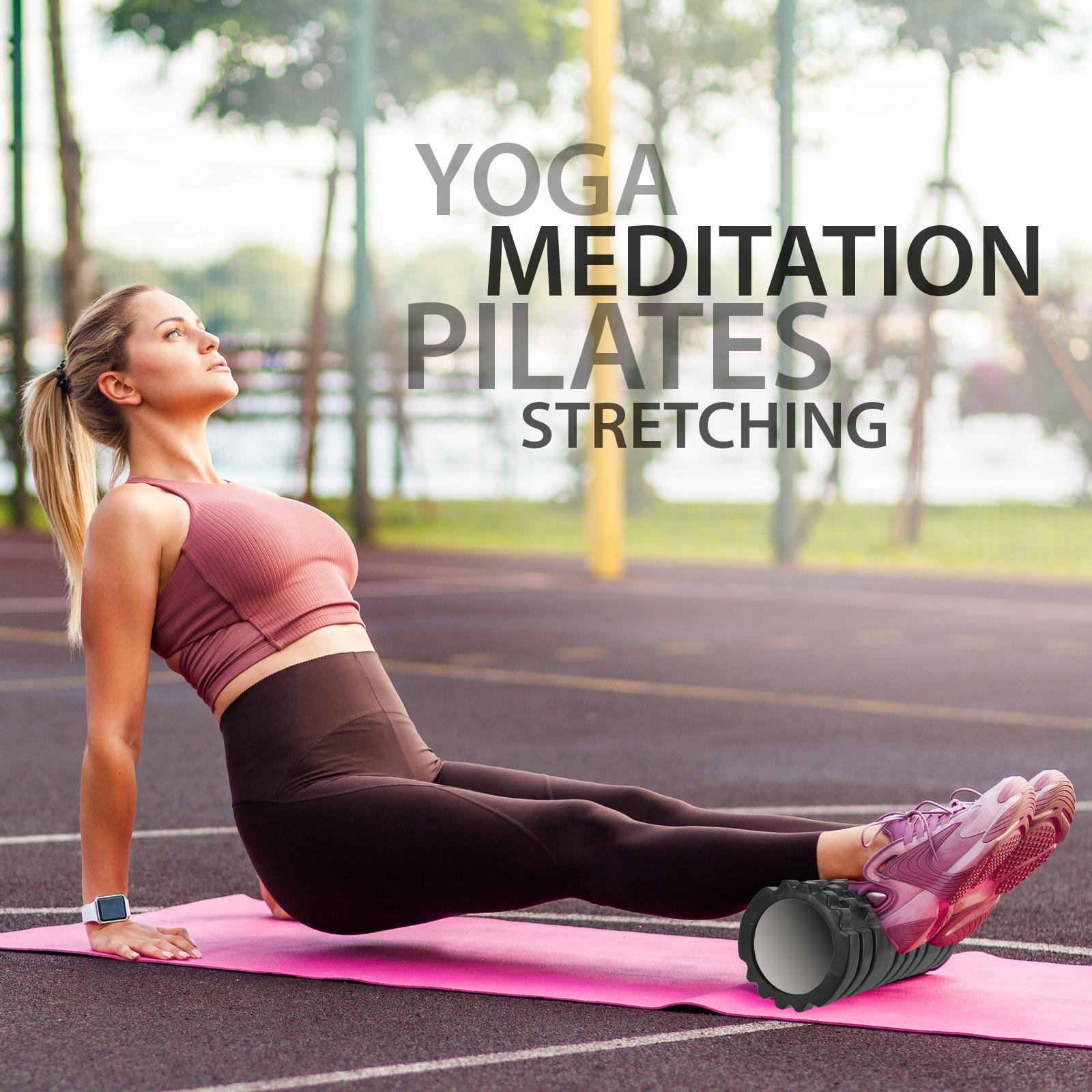 Yoga Foam Roller Black AS-04045 - Image 2