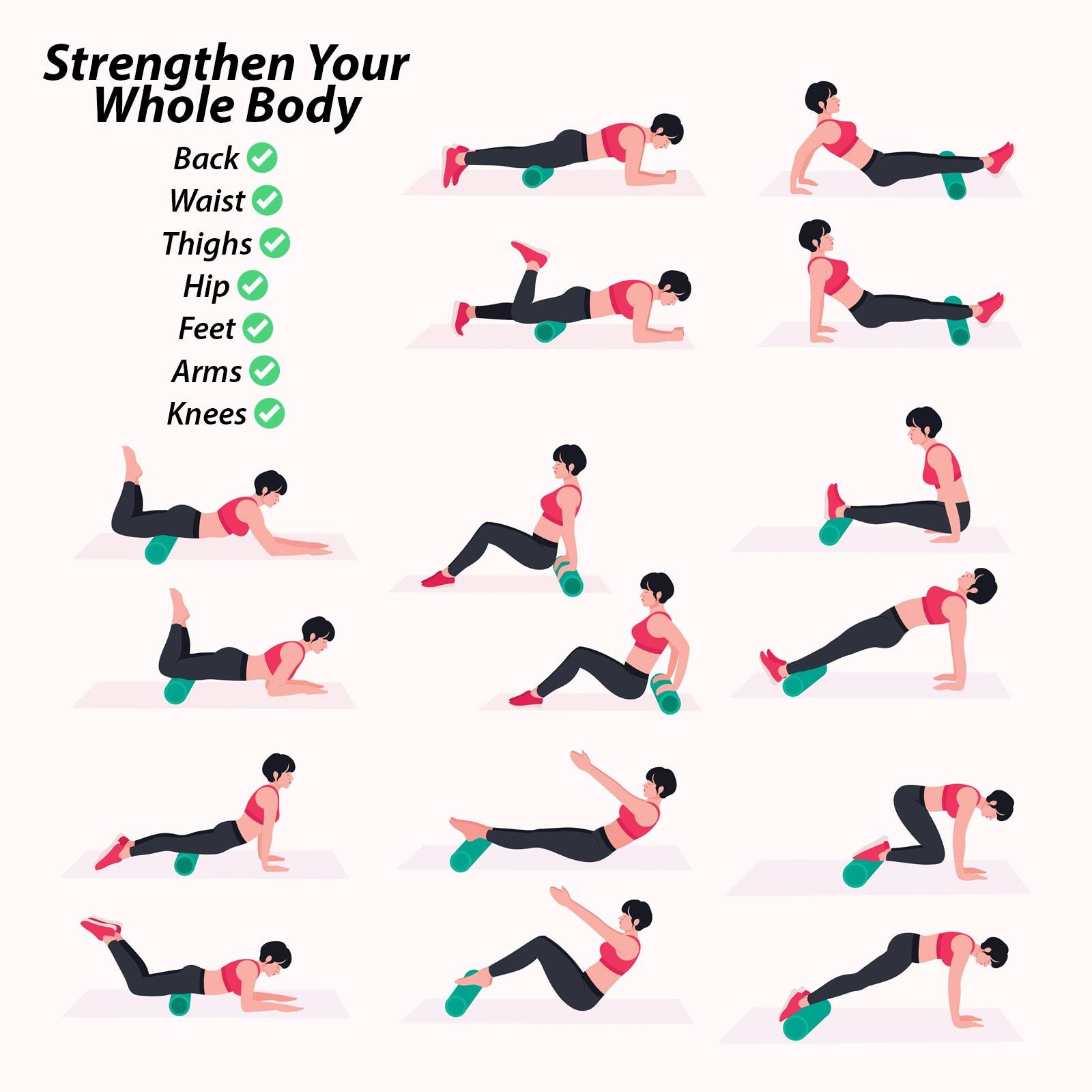 Yoga Foam Roller Black AS-04045 - Image 7