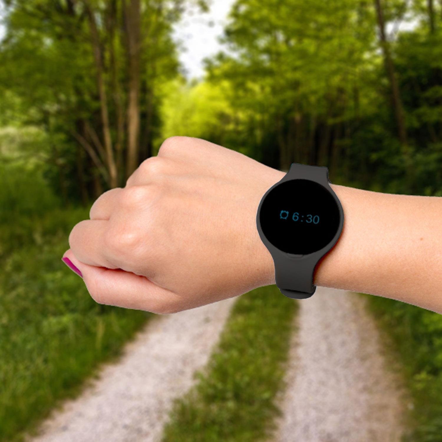 Bas-Tek Sport Lightweight Bluetooth Fitness Tracker - Black - Image 6