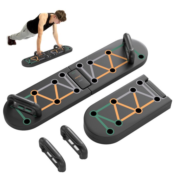 SPORTNOW 11-in-1 Foldable Push Up Board, Press Up Handles for Home Gym