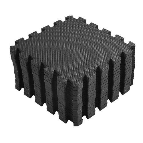 10pc Black Interlocking Foam Mats 30x30