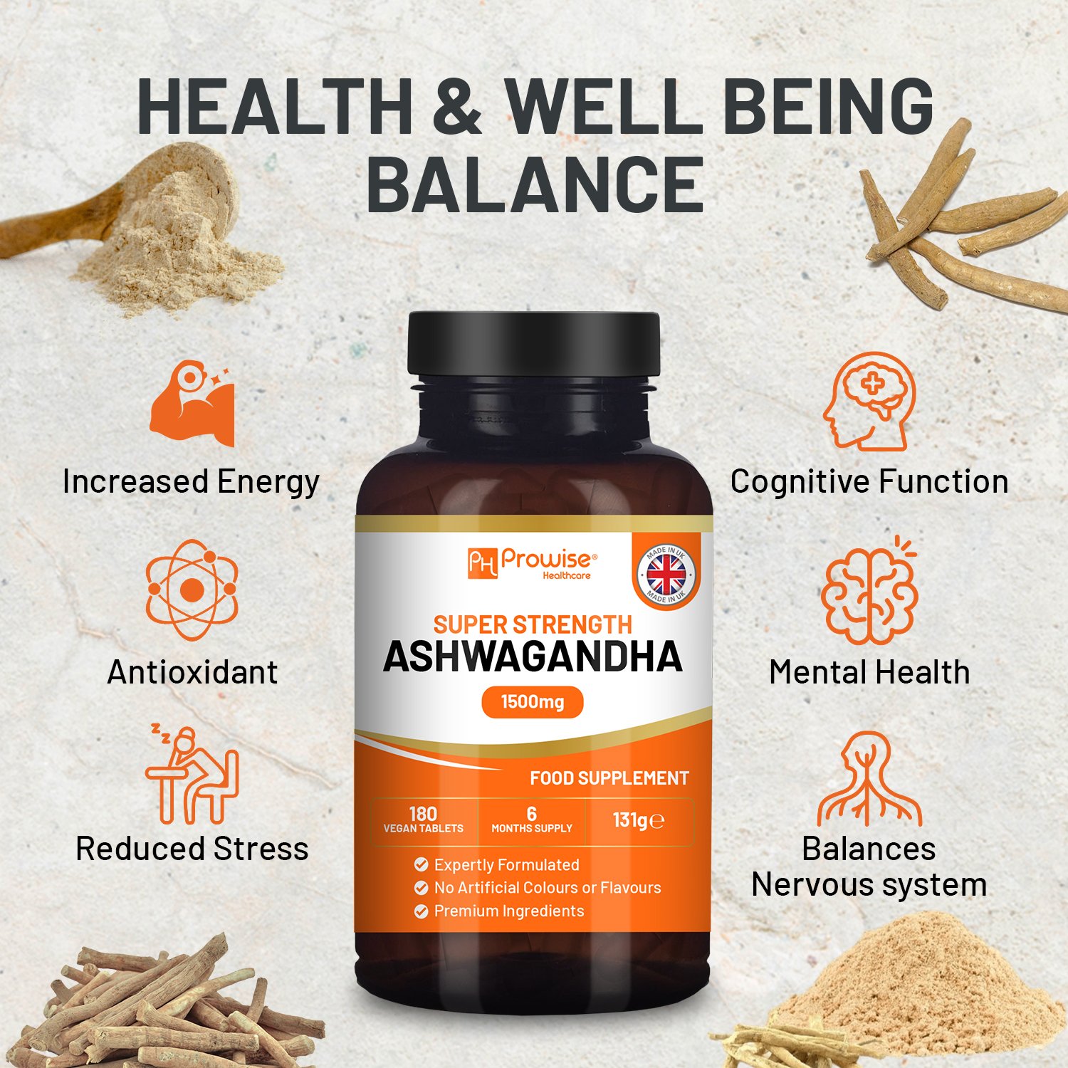 Ashwagandha 1500mg 180 Vegan Tablets | 6 Months’ Supply - Image 3