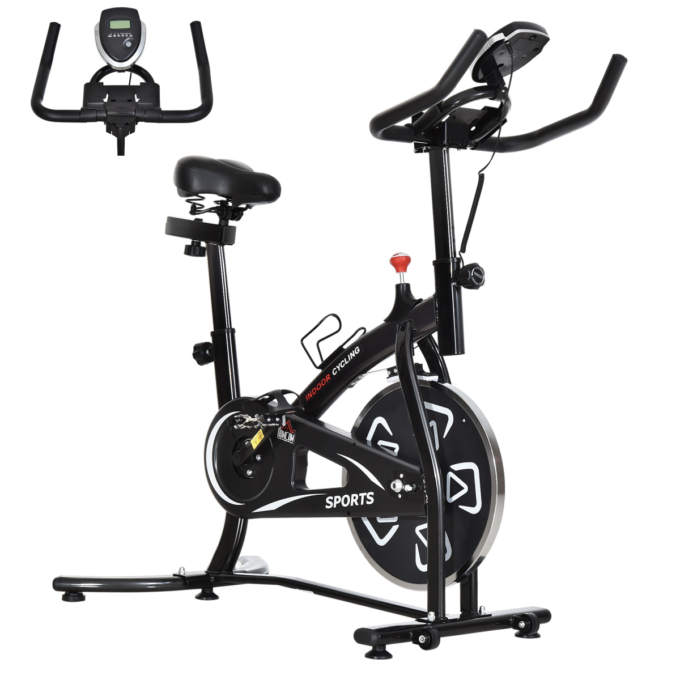Exercise Training Bike Indoor Cycling Bicycle Trainer LCD Monitor
