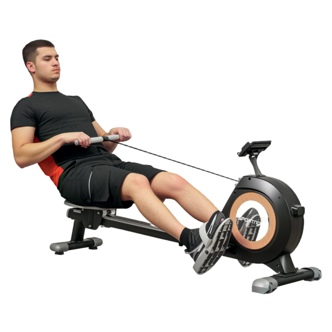 SPORTNOW 16-Level Magnetic Rowing Machine w/ LCD Monitor