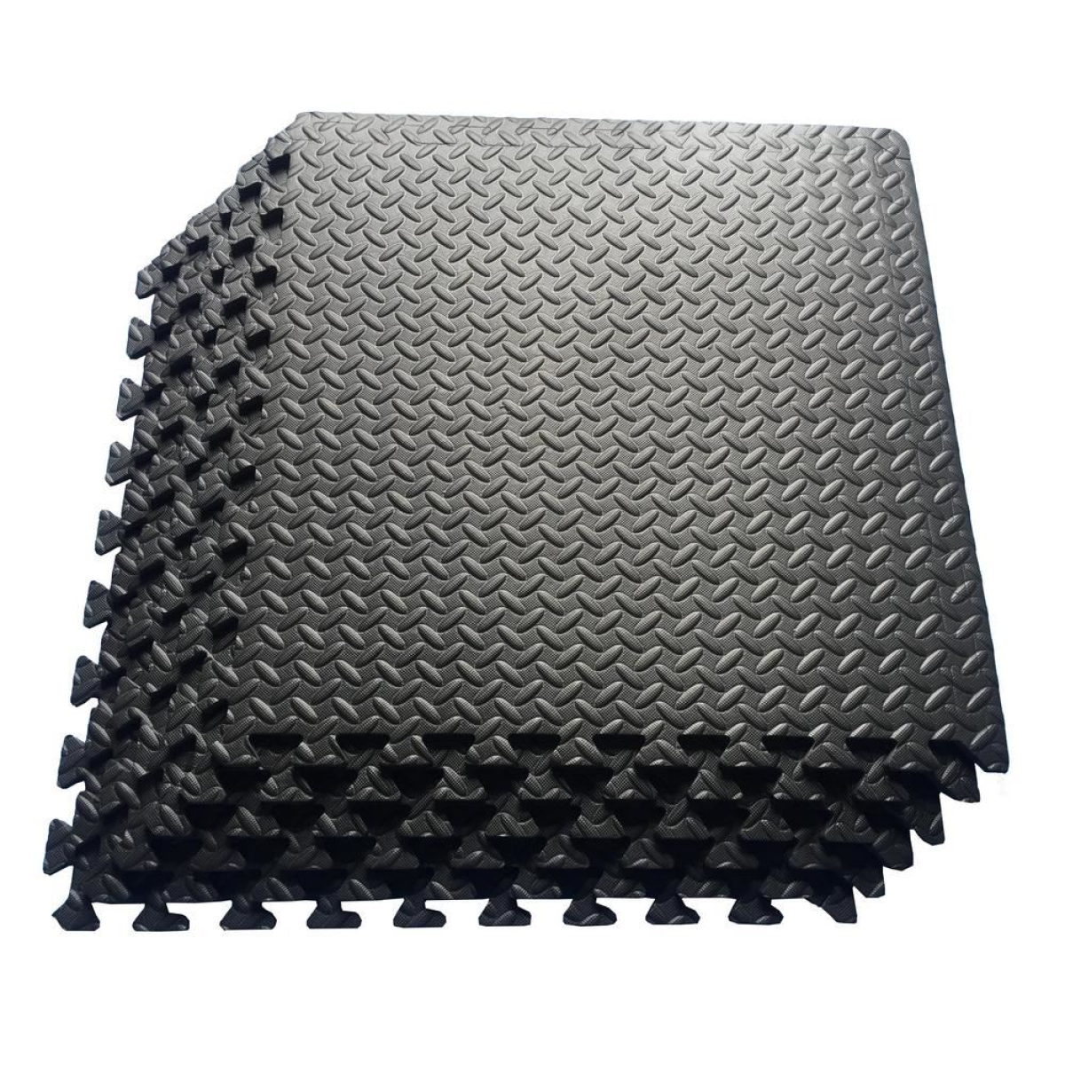 1 Pack LEAF Pattern Foam Mat 60X60- BLACK - Image 2