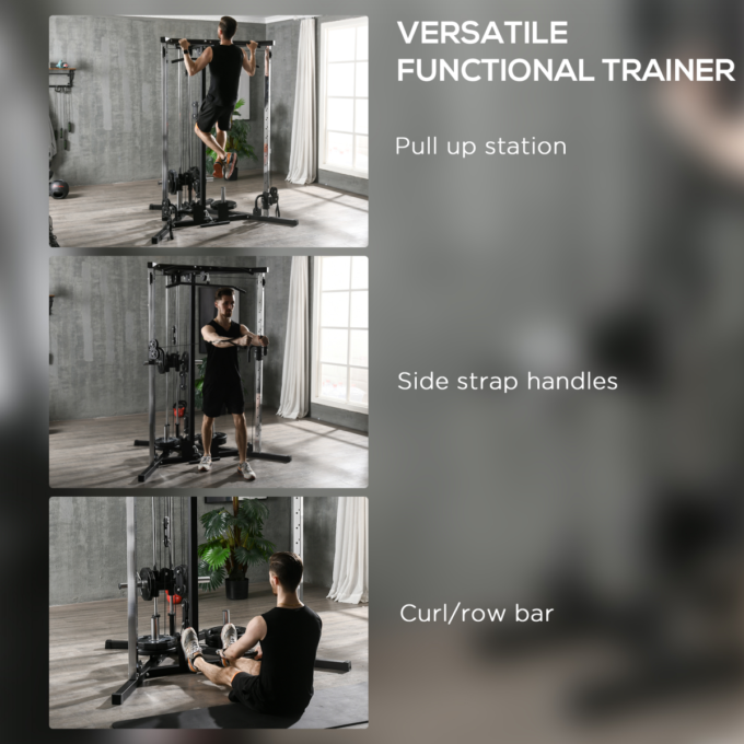 SPORTNOW Home Gym Machine, 15-Position Adjustable Training Workout Station