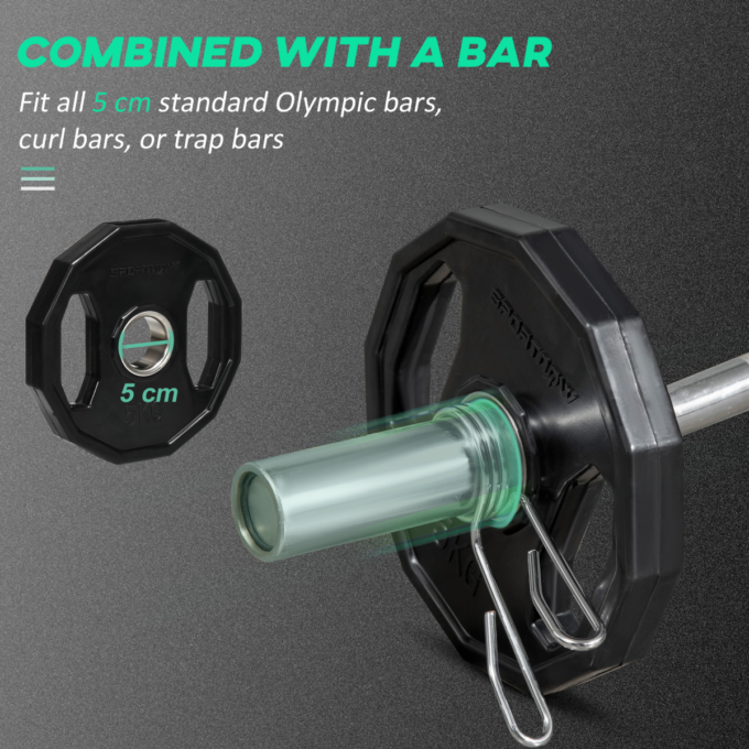 SPORTNOW Olympic Weight Plates Set with 2"/5cm Holes for Home Gym