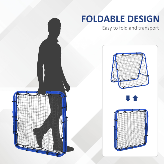 HOMCOM Rebounder Net Football Target Goal with Adjustable Angles