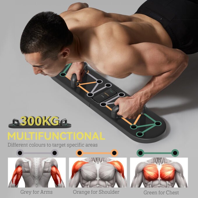 SPORTNOW 11-in-1 Foldable Push Up Board, Press Up Handles for Home Gym