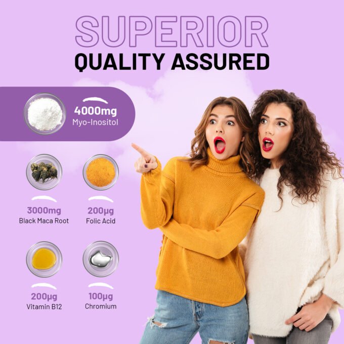 Myo-Inositol Complex 120 Vegan Tablets 7000mg per serving with Black Maca Root