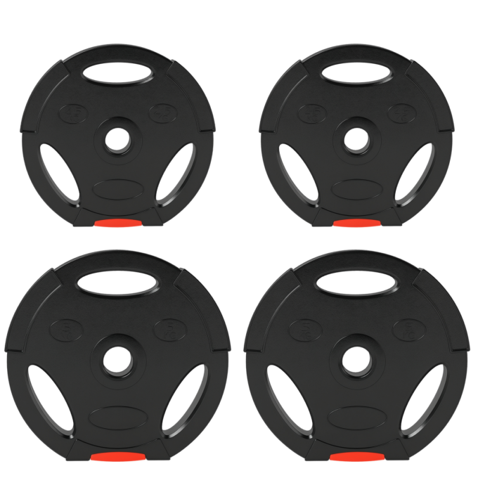 SPORTNOW Olympic Weight Plates Set for Home Gym, 2 x 5kg, 2 x 2.5kg