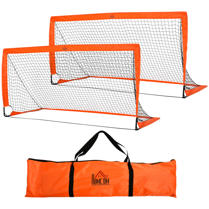 HOMCOM Football Goal Folding Outdoor with All Weather Net 6'x3'