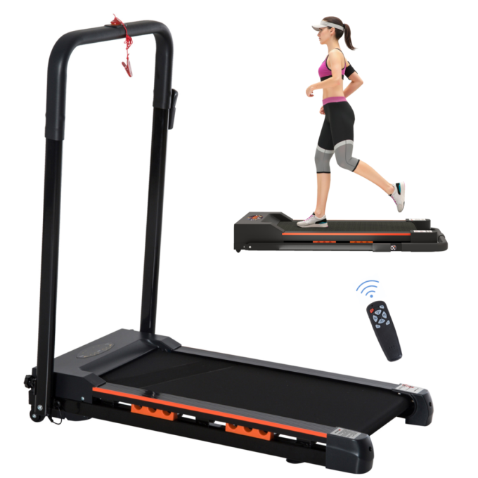 HOMCOM 1-6 km/h Folding Motorised Treadmill Walking w/ Remote Control