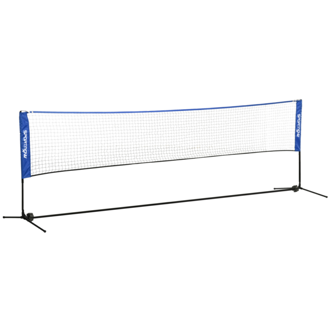 SPORTNOW 4m Badminton Net, Adjustable Sports Net for Tennis, Volleybal, Blue