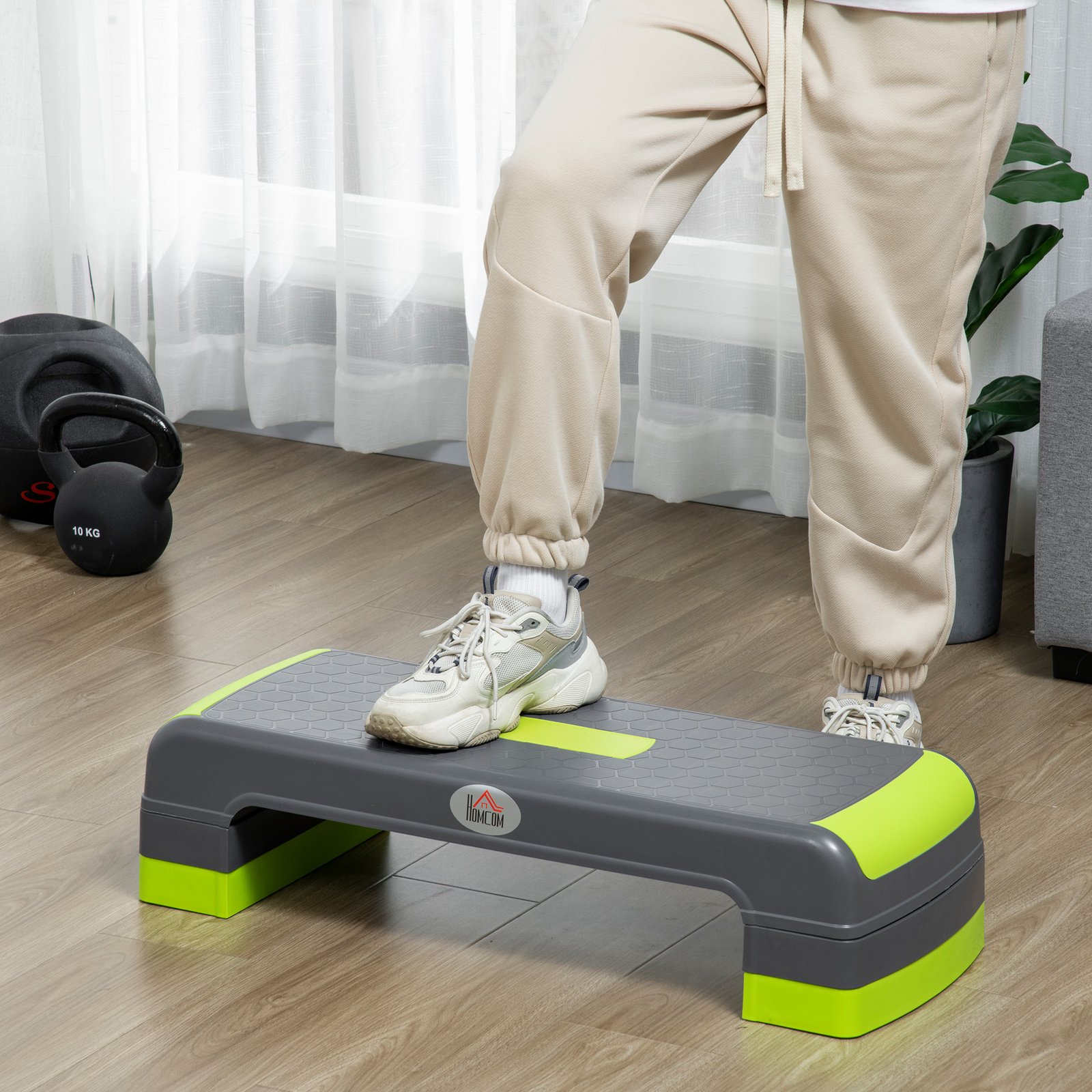 HOMCOM Aerobic Step Three-Level Adjustable Exercise Stepper for Home, Office - Image 2