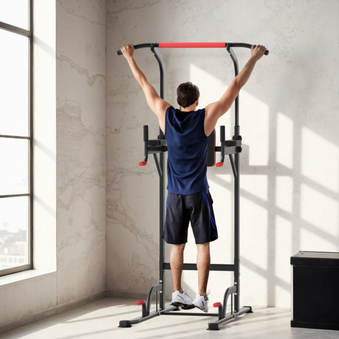 Power Tower Station Pull Up Bar for Home Gym Workout Equipment HOMCOM