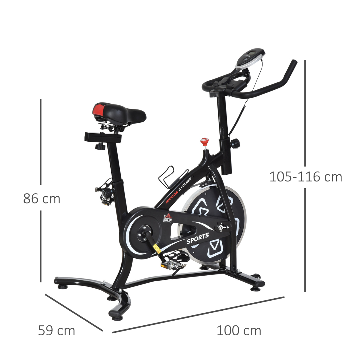 Exercise Training Bike Indoor Cycling Bicycle Trainer LCD Monitor - Image 3
