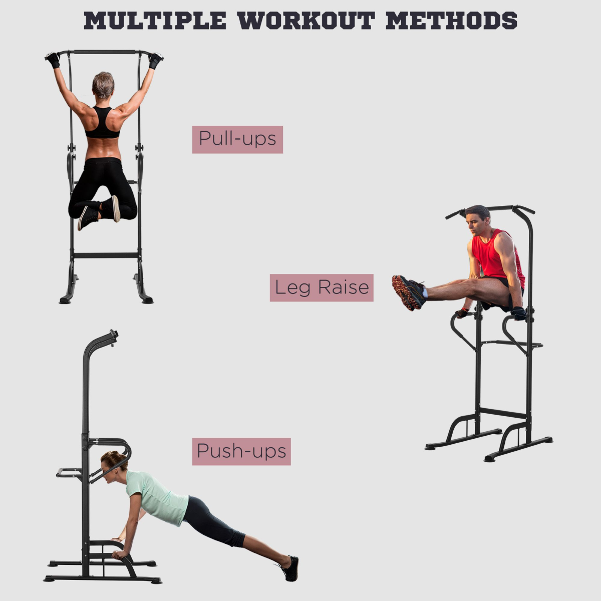 Power Tower Dip Station Pull Up Bar Multi-Function Push Up Equipment Home Gym - Image 4