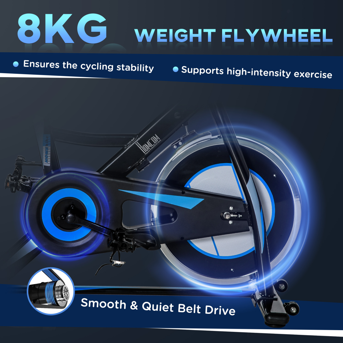 8kg Flywheel Stationary Indoor Exercise Bike Cycling Cardio Workout Bike - Image 5