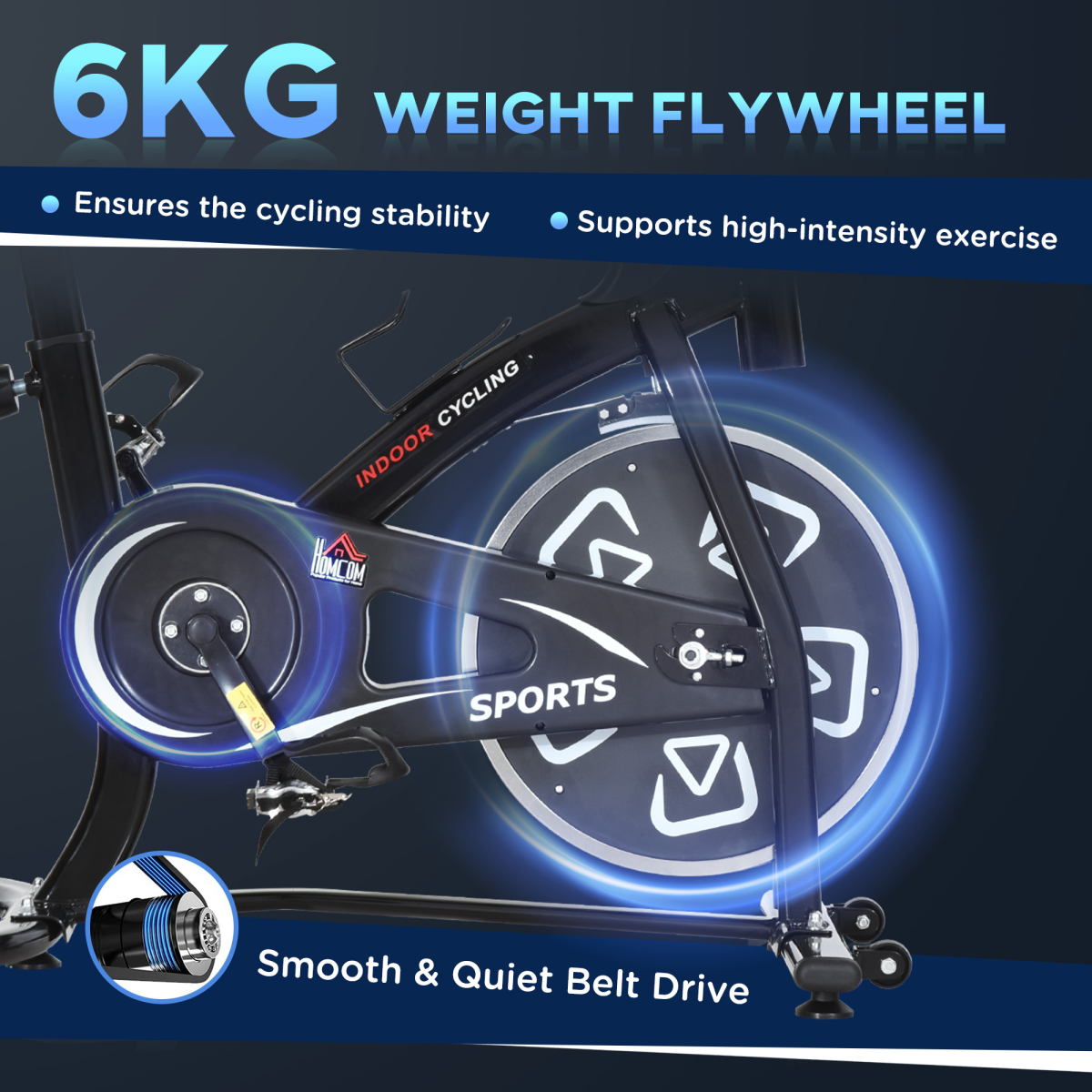 Exercise Training Bike Indoor Cycling Bicycle Trainer LCD Monitor - Image 5