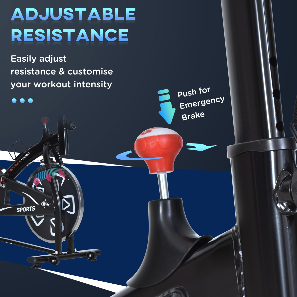 Exercise Training Bike Indoor Cycling Bicycle Trainer LCD Monitor - Image 6