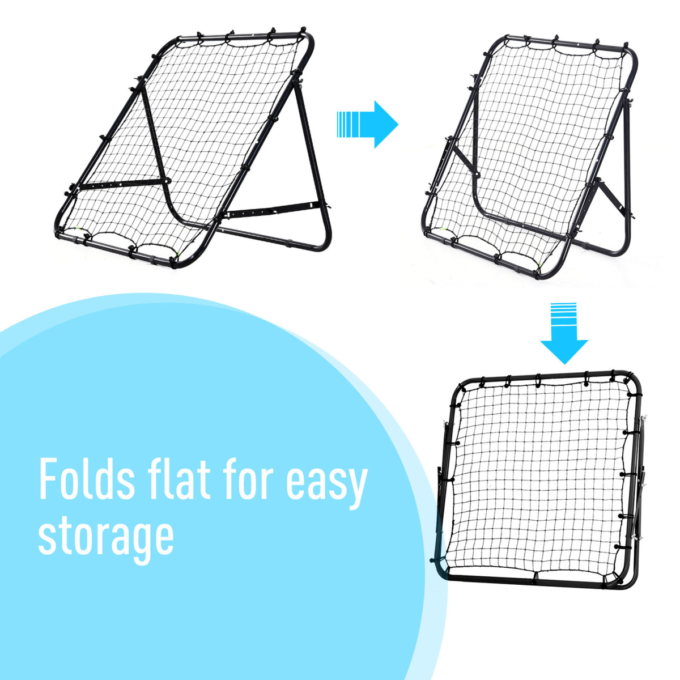 Rebounder Net Kids Adults Football Training Aid Practice Adjustable HOMCOM