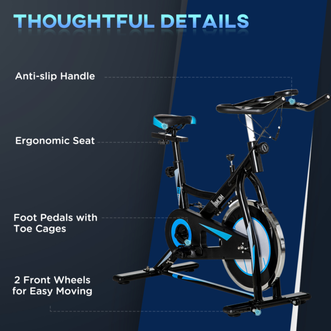 8kg Flywheel Stationary Indoor Exercise Bike Cycling Cardio Workout Bike