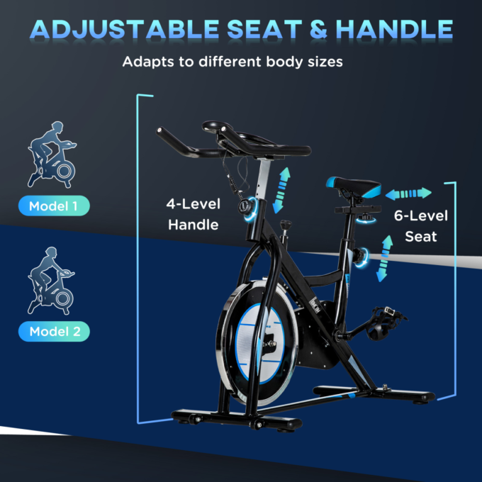 8kg Flywheel Stationary Indoor Exercise Bike Cycling Cardio Workout Bike
