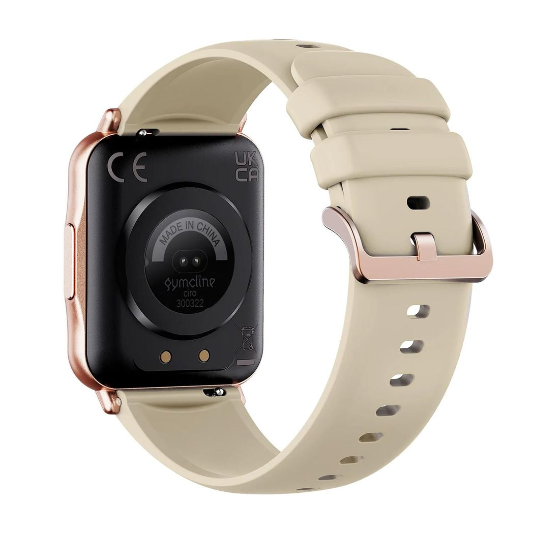 Gymcline Ciro Fitness Tracker w/ 25 Sports Modes & IP68 Water Protection, Cream - Image 7